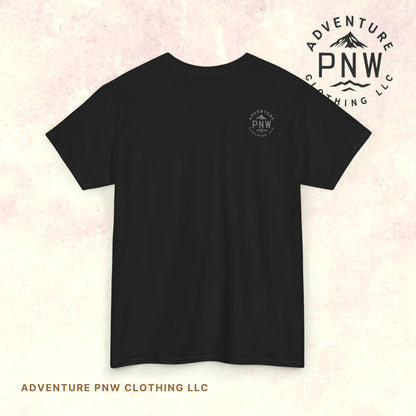 Adventure Awaits Unisex Tee, Mountain Hiker Nature Camping Shirt, Gift for Vacation, Outdoor Enthusiast Apparel, Wilderness Explorer Top