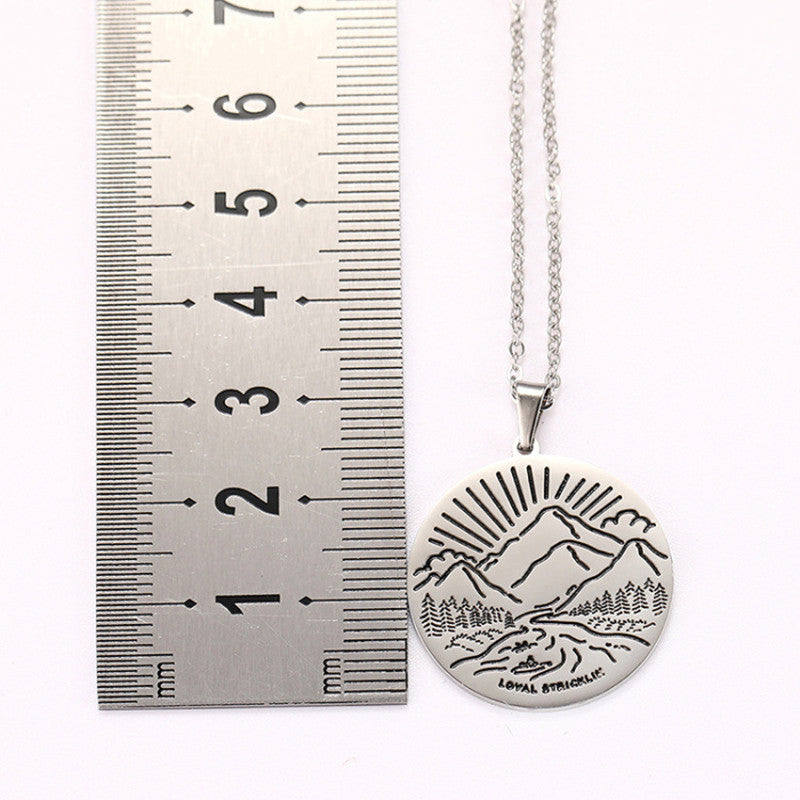 Inspirational Necklace Mountain Peak Personality Snow Mountain Necklace Simple