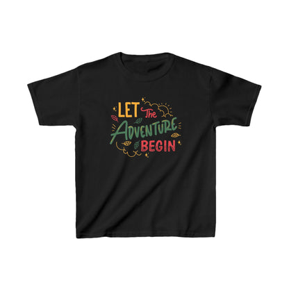 Lets the ADVENTURE Begins with CHRISTMASS Vibes Kids Heavy Cotton™ Tee| Christmas Adventure Outfit