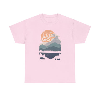 Women's Mountain Graphic T Shirt, Glamping Adventure Nature Lover Tee, Unisex Heavy Cotton, Casual 90s Shirt, Camping Hiking Wilderness