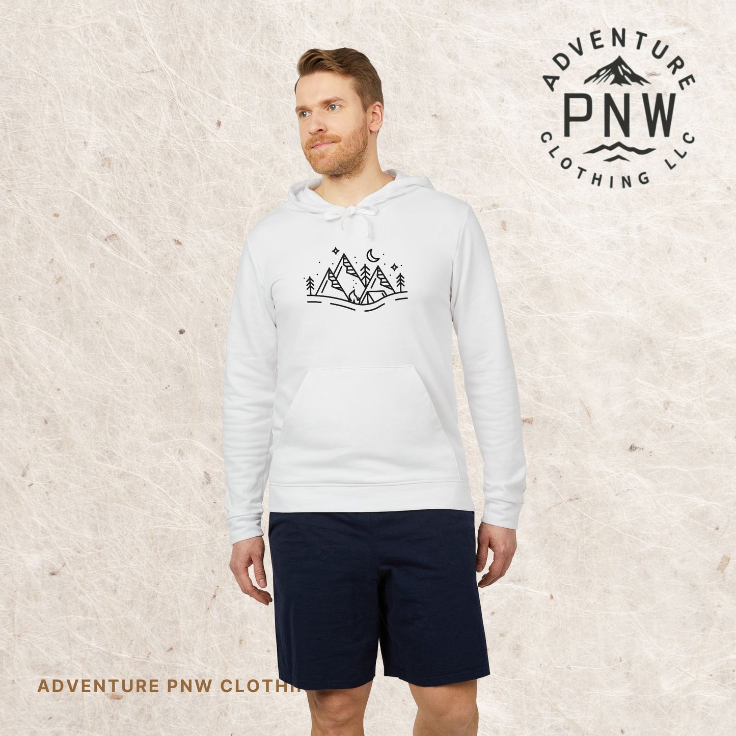 Adidas® Eco-Friendly Fleece Hoodie | Custom Comfy Adventure Mountains