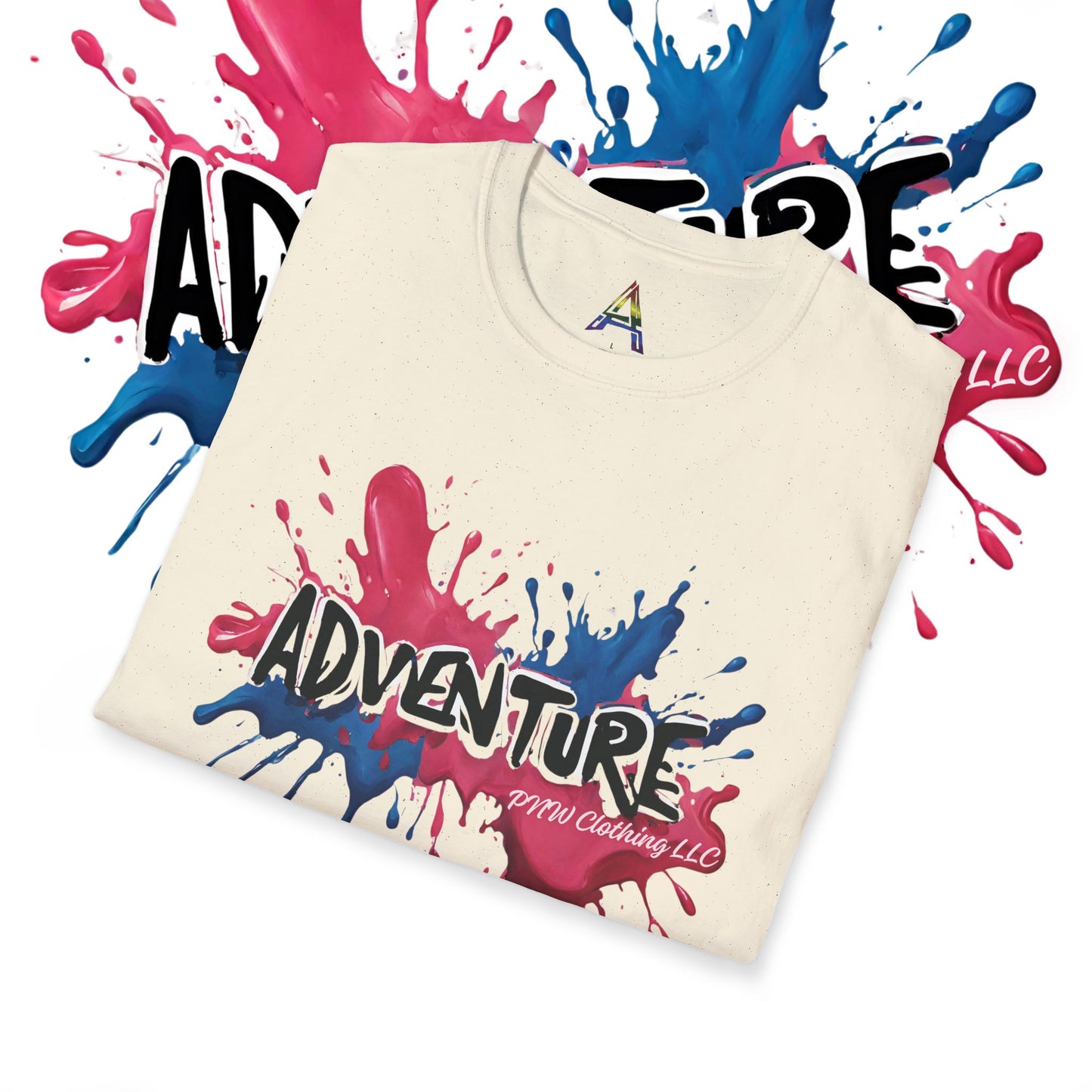 Pink Red Blue Splash Adventure Tee