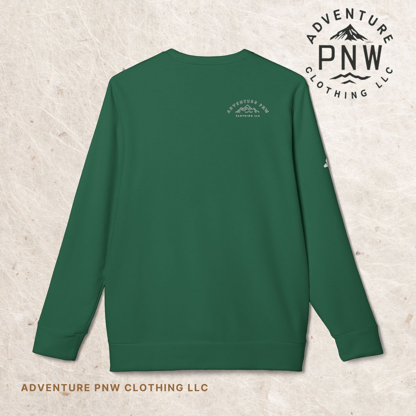 Adidas® Unisex Fleece Crewneck Sweatshirt - Cozy, Eco-Friendly, and Stylish Adventure Mountains Camping Christmas