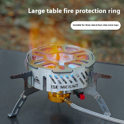 Outdoor Portable Gas Stove Wind Shielding Ring Camping Accessories