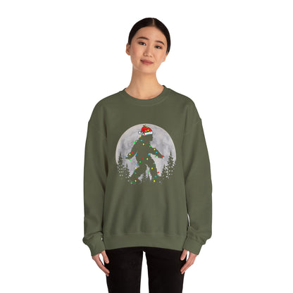Bigfoot Santa Lights Sweatshirt –Adventure Funny Holiday Pullover