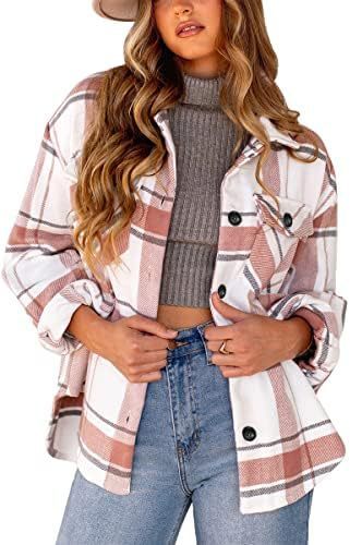 Women's Casual Button Long Sleeve Tops Shirt With Pocket