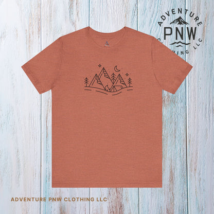 Mountain Adventure PNW T-Shirt Pacific Northwest Inspired Comfort and Style