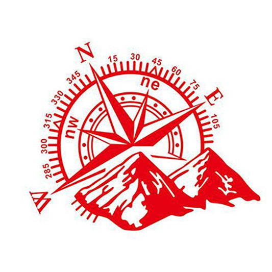 Mountain Compass Navigation Car Reflective Sticker