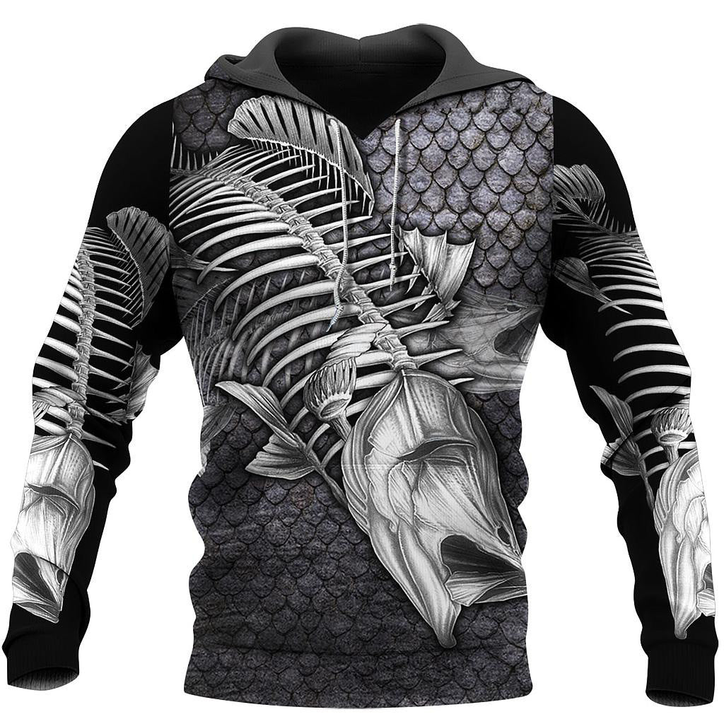 Fishing Enthusiasts Hoodie Digital Printing Outdoor Sports Loose Hoodie With Hood