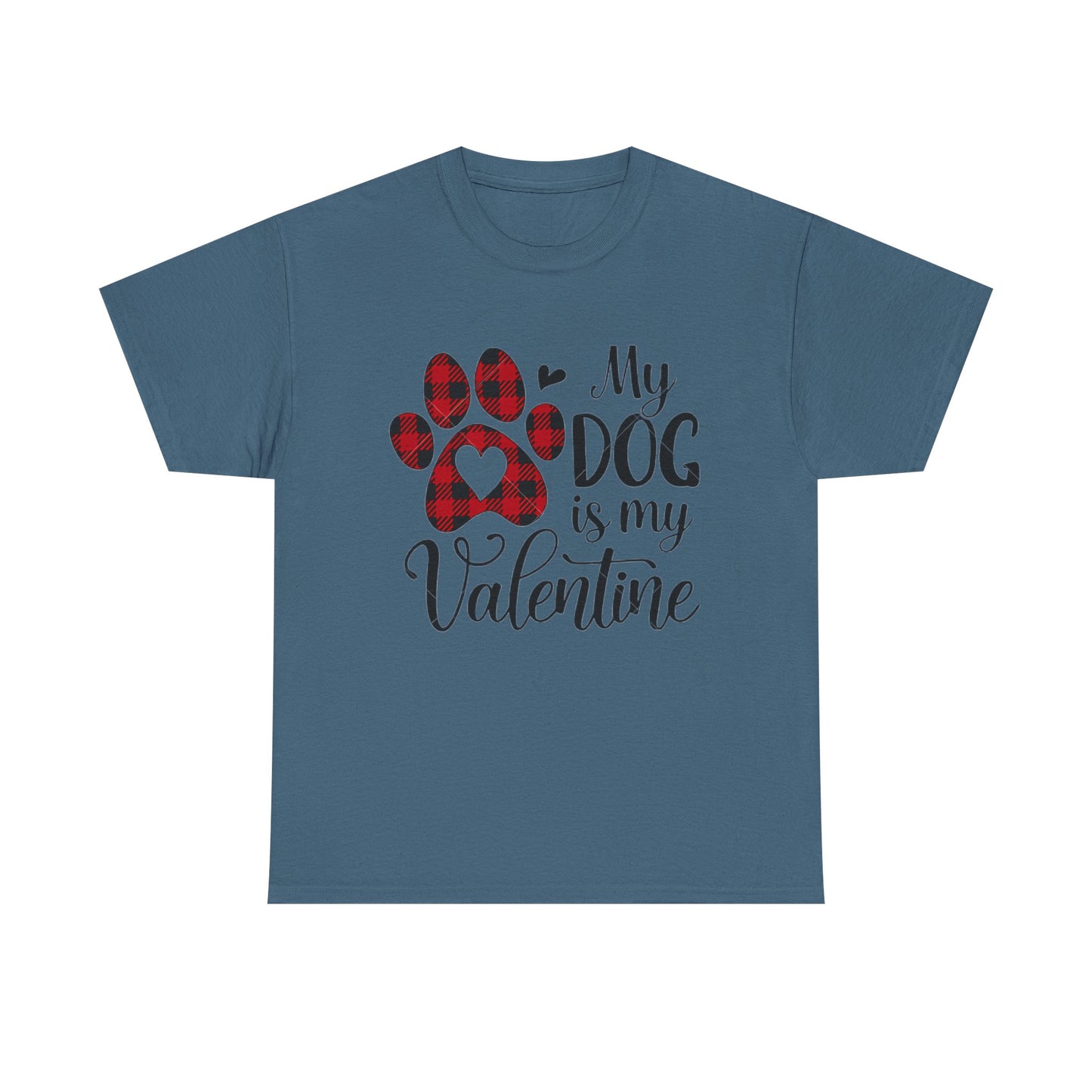 Valentine's Day Dog Lover Tee, Unisex Valentine's Day T-shirt, My Dog is My Valentine Shirt, Valentine's Day Gift, Heart Dog Tee, Love Tee
