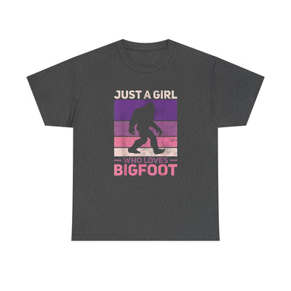 Bigfoot Valentine Shirt, Funny Tee, Unisex Heavy Cotton Tee, Bigfoot Love T-shirt, Valentines Day Gift For Him, Bigfoot Lover Gift,
