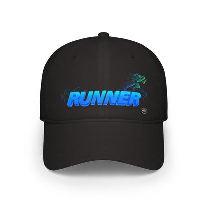 Runner Red Low Profile Baseball Cap - Stylish Hat for Runners, Casual Wear, Gift for Athletes, Running Events, Outdoor Activities