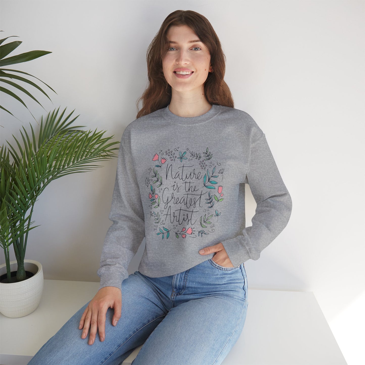 Adventure Nature’s Art Sweatshirt – Floral Valentine Gift