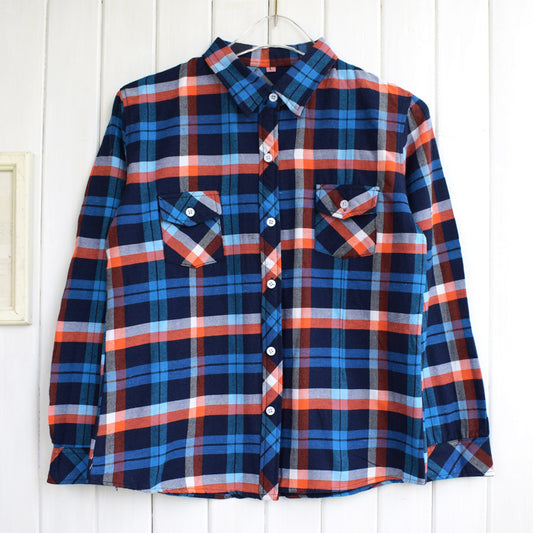 Children's Clothing  Long-sleeved plaid Shirt