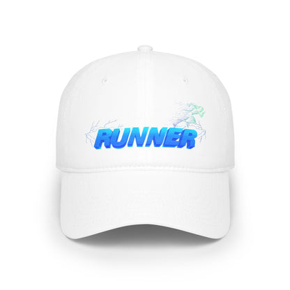 Runner Red Low Profile Baseball Cap - Stylish Hat for Runners, Casual Wear, Gift for Athletes, Running Events, Outdoor Activities