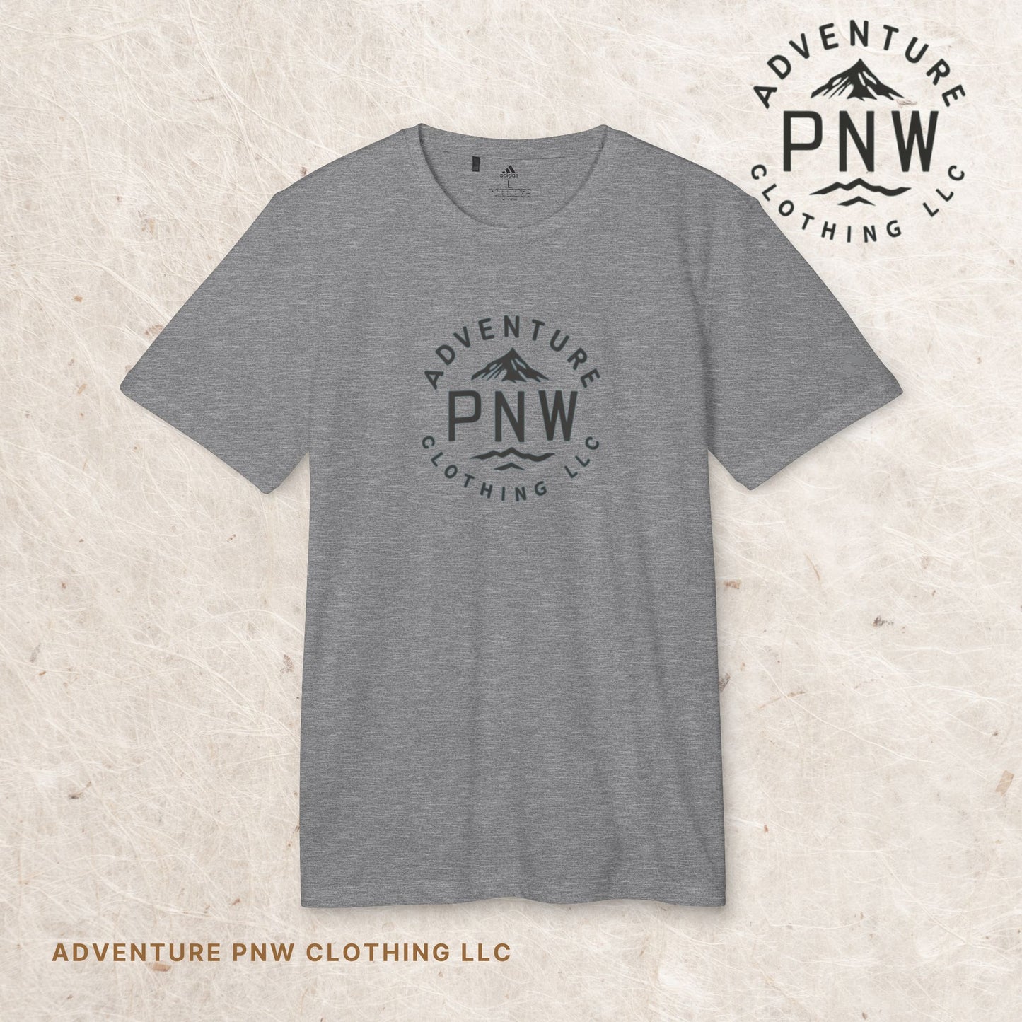 Adidas® Unisex PNW Black Logo Sport T-Shirt | Premium Comfort Athletic Adventure Mountains