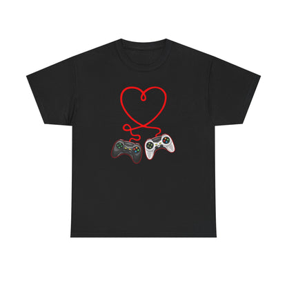 Video Gamer Valentines Day T-Shirt, Gamer Heart Tee, Valentines Gift for Him or Her, Unisex Gaming Shirt, Controller Love  Unisex Shirt