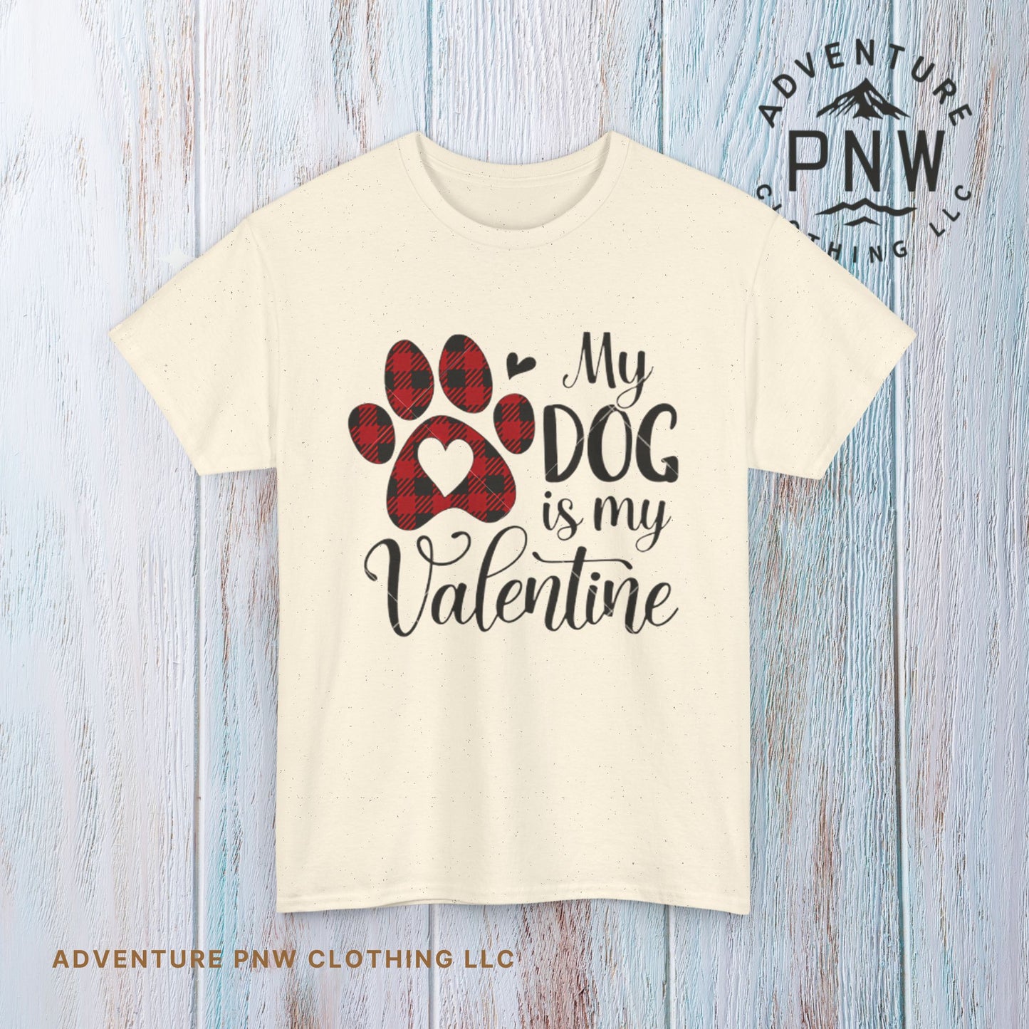 Valentine's Day Dog Lover Tee, Unisex Valentine's Day T-shirt, My Dog is My Valentine Shirt, Valentine's Day Gift, Heart Dog Tee, Love Tee