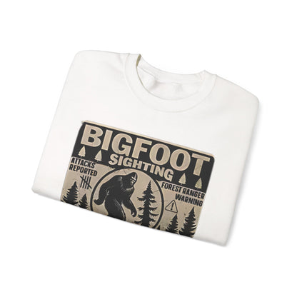 Bigfoot Sighting Retro Sweatshirt, Funny Sasquatch Crewneck, Ranger Warning Forest Attacks Vintage Jumper, Stay Out Woods Unisex Hoodie,