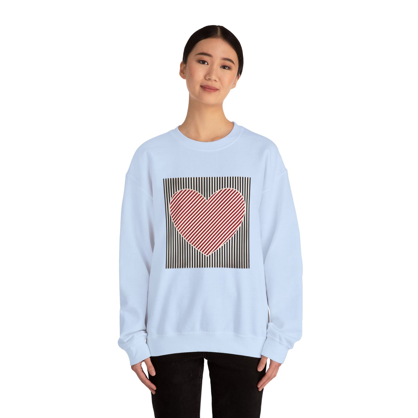 Retro Valentines Heart Sweatshirt, Cute Love, Womens Valentine, Teacher Mom Heart, Crewneck Sweatshirt, Gift for Her