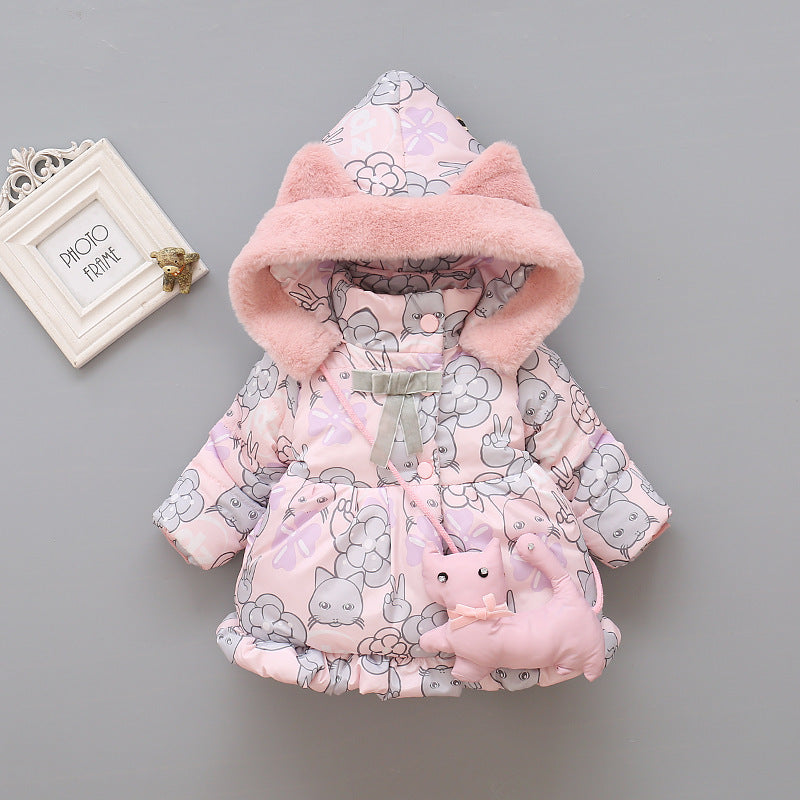 Plush padded children's cotton clothing