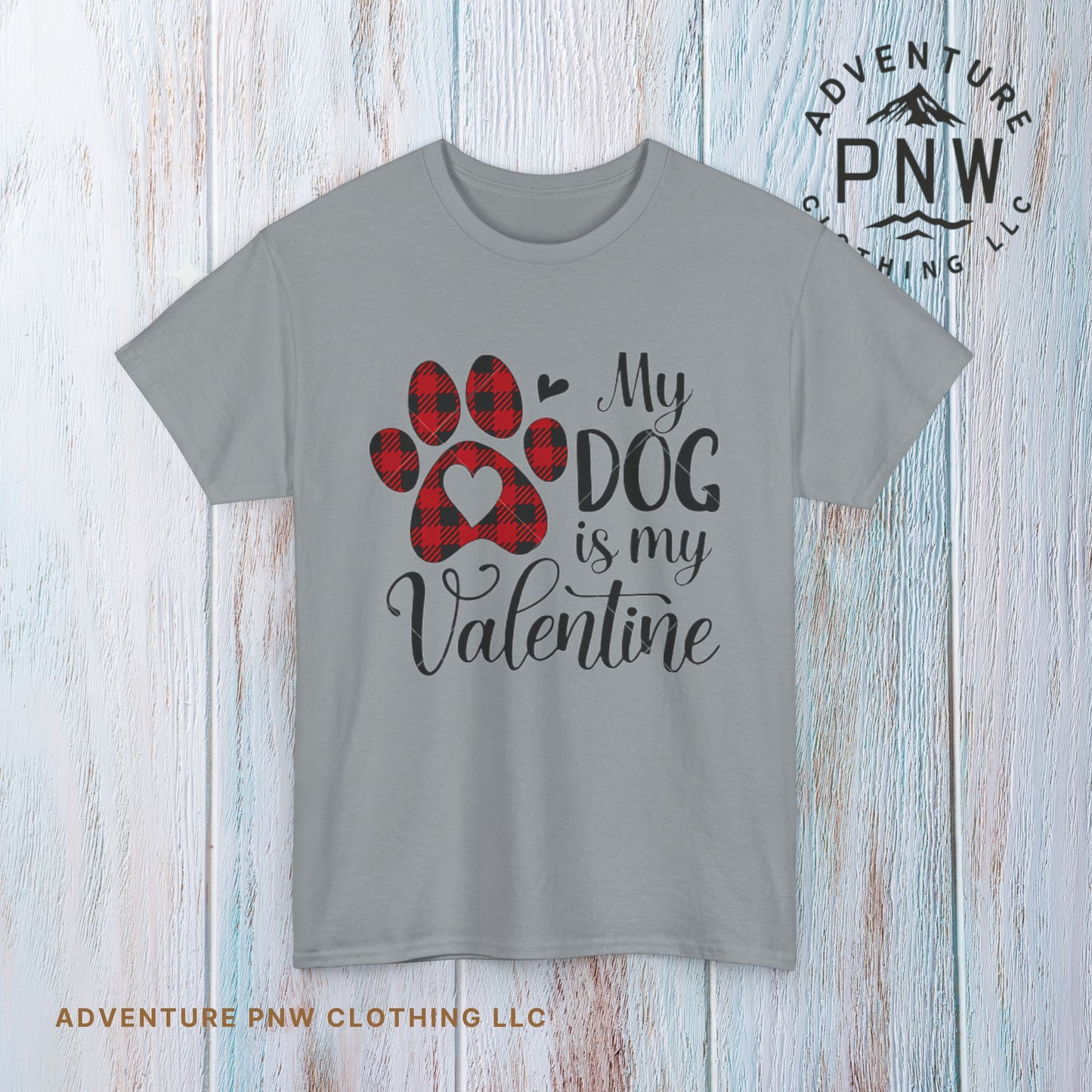 Valentine's Day Dog Lover Tee, Unisex Valentine's Day T-shirt, My Dog is My Valentine Shirt, Valentine's Day Gift, Heart Dog Tee, Love Tee