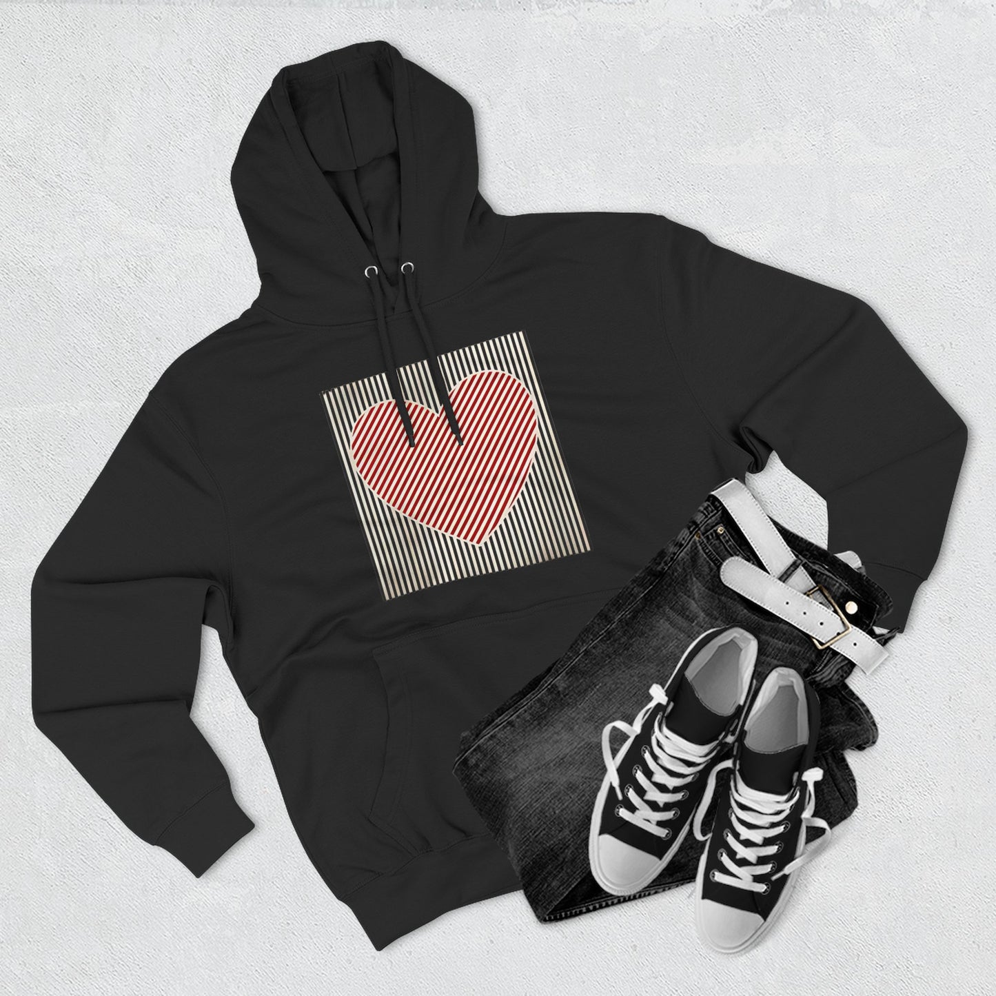 Retro Heart Valentine Hoodie – Cute Adventure Gift for Her