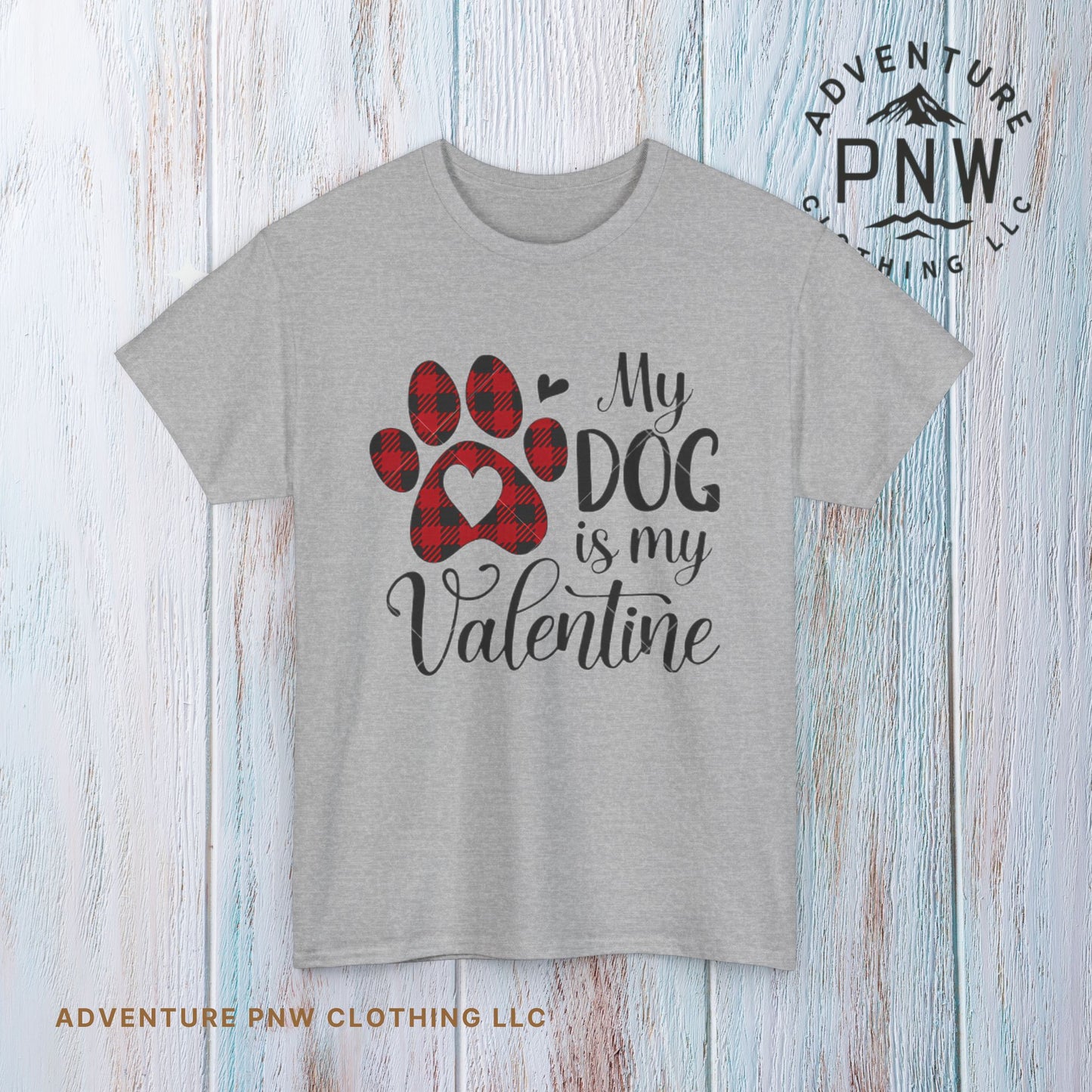 Valentine's Day Dog Lover Tee, Unisex Valentine's Day T-shirt, My Dog is My Valentine Shirt, Valentine's Day Gift, Heart Dog Tee, Love Tee