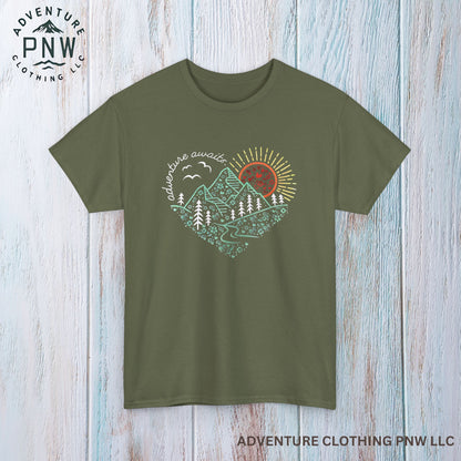 Adventure Awaits Tee – Mountain Explorer Shirt