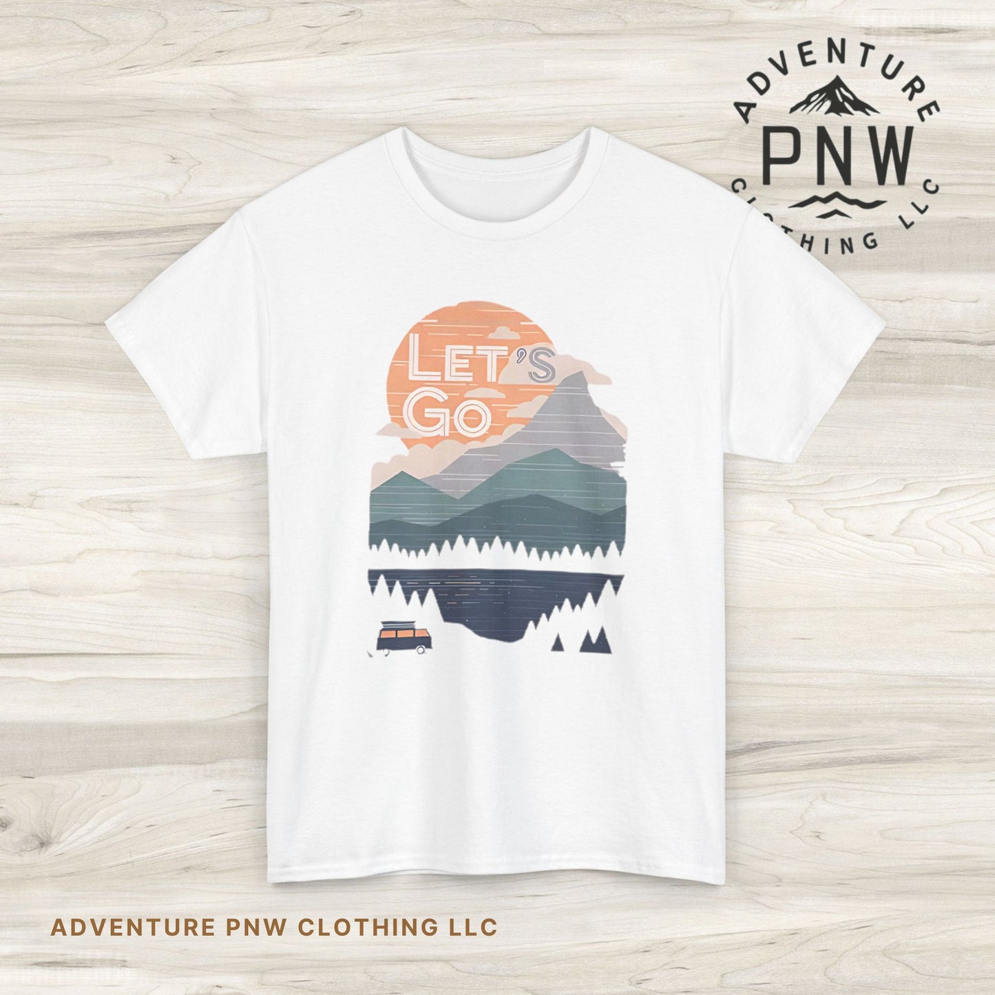 Women's Mountain Graphic T Shirt, Glamping Adventure Nature Lover Tee, Unisex Heavy Cotton, Casual 90s Shirt, Camping Hiking Wilderness