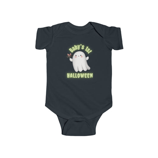 Baby's First Halloween Infant Bodysuit, Cute Ghost & Bat Design, Halloween Baby Outfit, Halloween Costume, Baby Halloween Gift, Halloween