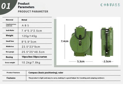 Multifunctional Compass Camping Cross-country Compass Geological Compass