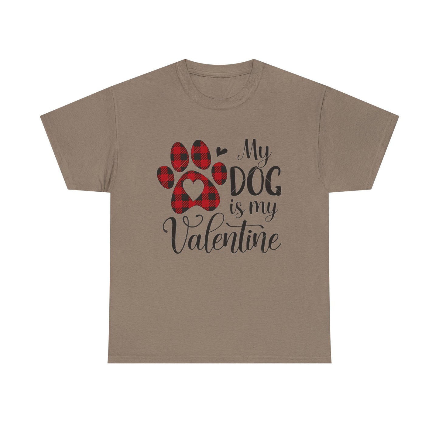 Valentine's Day Dog Lover Tee, Unisex Valentine's Day T-shirt, My Dog is My Valentine Shirt, Valentine's Day Gift, Heart Dog Tee, Love Tee