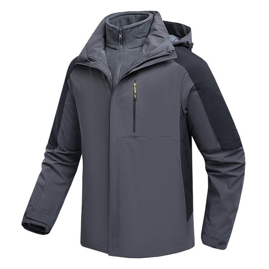 Three-in-One Waterproof Fleece-Lined Jacket - Winter Sports, Outdoor & Casual Wear