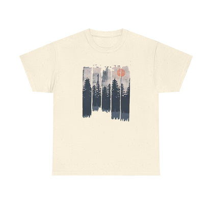 Forest Mountain T Shirt, Nature Lover Hiking Outdoorsy Tee, Glamping Adventure Vintage Tshirt, 90s Retro Camping Top, Unisex Heavy Cotton
