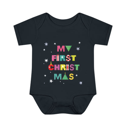 My First Christmas Baby Bodysuit –Adventure Festive Outfit