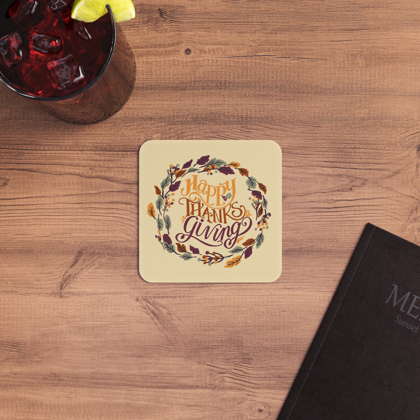 Happy Thanksgiving Adventure Coasters | Celebrate with Style & Gratitude | Coasters (50, 100 pcs)