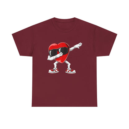 Dabbing Heart Funny Gifts Mens Kids Boys Valentines Day T-Shirt, V day cute shirt for him or her - Unisex Tee, Valentine's Day Tee, Funny