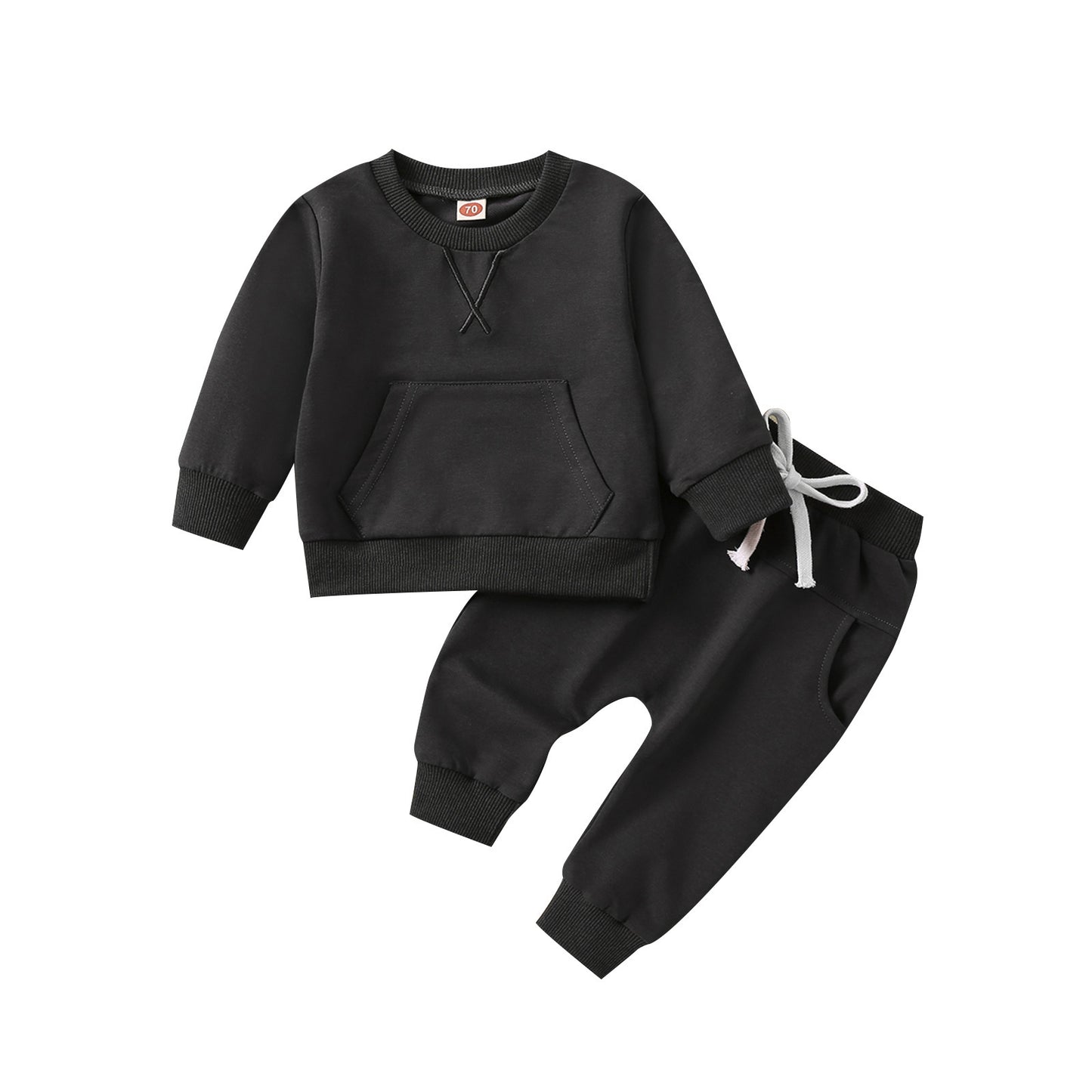 Clothing New Casual Solid Color Hoodie Long Sleeve Solid Color Trousers Two-piece Set