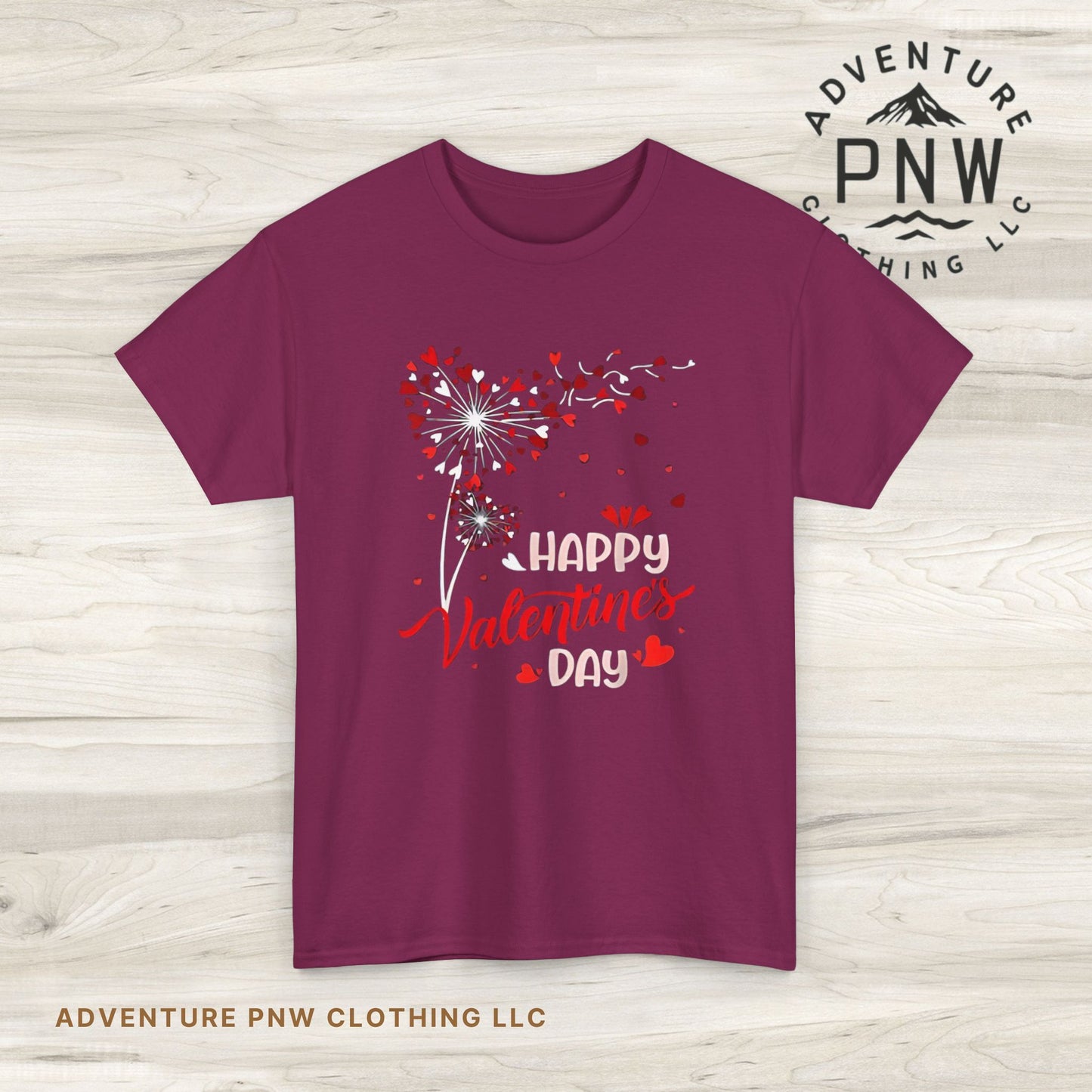 Adventure Dandelion Heart Valentine Tee – Love Gift T-Shirt