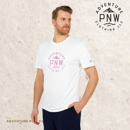 Adidas® Unisex PNW Pink Logo Sport T-Shirt | Premium Athletic Adventure Mountains