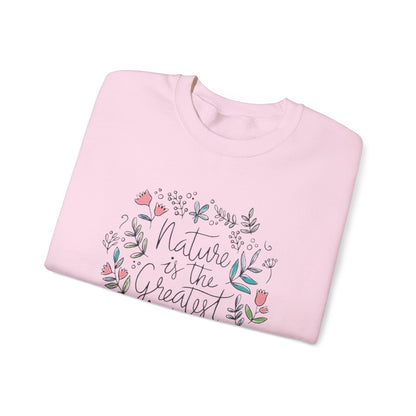 Nature Is The Greatest Artist Sweatshirt, Cute Flower Jumper, Wildflower Top, Floral Pullover, Valentine's Day Gift