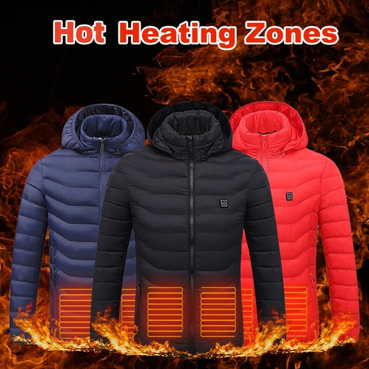 Heated USB Electric Jacket | Men's Winter Thermal Coat with Heating Vest