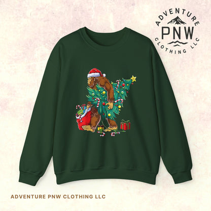Adventure Bigfoot Christmas Lights Sweatshirt – Unisex Jumper