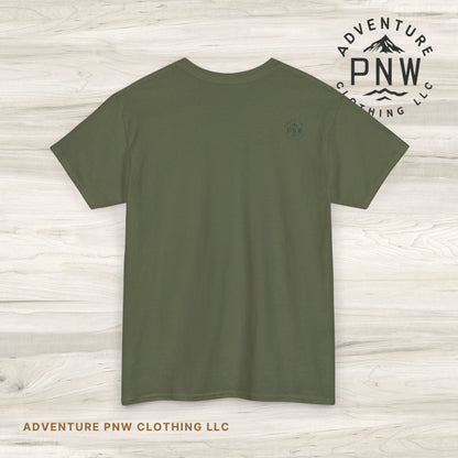 Forest Mountain T Shirt, Nature Lover Hiking Outdoorsy Tee, Glamping Adventure Vintage Tshirt, 90s Retro Camping Top, Unisex Heavy Cotton