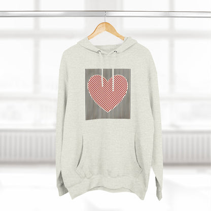 Retro Valentines Heart Hoodie, Cute Love Sweatshirt, Womens Valentines Hoodie, Teacher Mom Heart Hoodie, Vintage Three-Panel Fleece