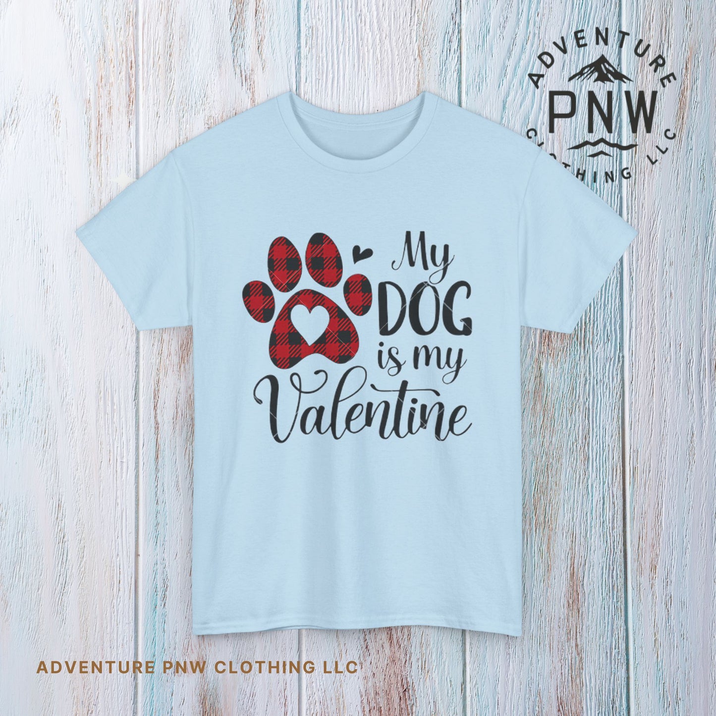 Valentine's Day Dog Lover Tee, Unisex Valentine's Day T-shirt, My Dog is My Valentine Shirt, Valentine's Day Gift, Heart Dog Tee, Love Tee