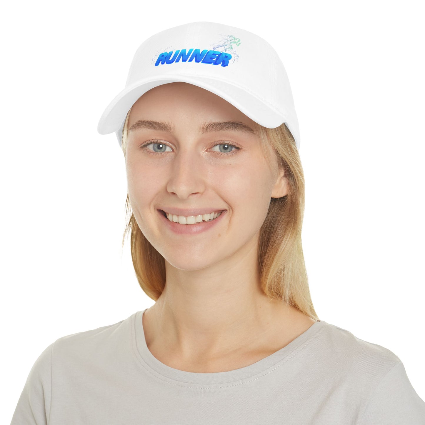 Runner Red Low Profile Baseball Cap - Stylish Hat for Runners, Casual Wear, Gift for Athletes, Running Events, Outdoor Activities