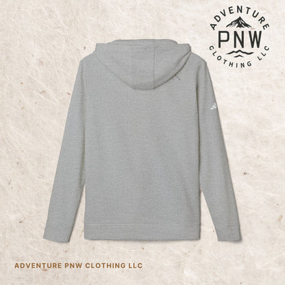 Adidas® Eco-Friendly Unisex Fleece Hoodie - Personalized Comfort and Style Adventure Mountains