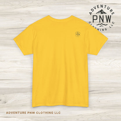 Nature Guitar Men T-Shirt, Creative Guitar Printed Tee for Glamping & Adventure, Outdoorsy Shirt